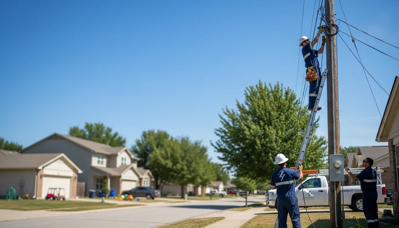 Residential electrician providing installation services in Kingsland, AR